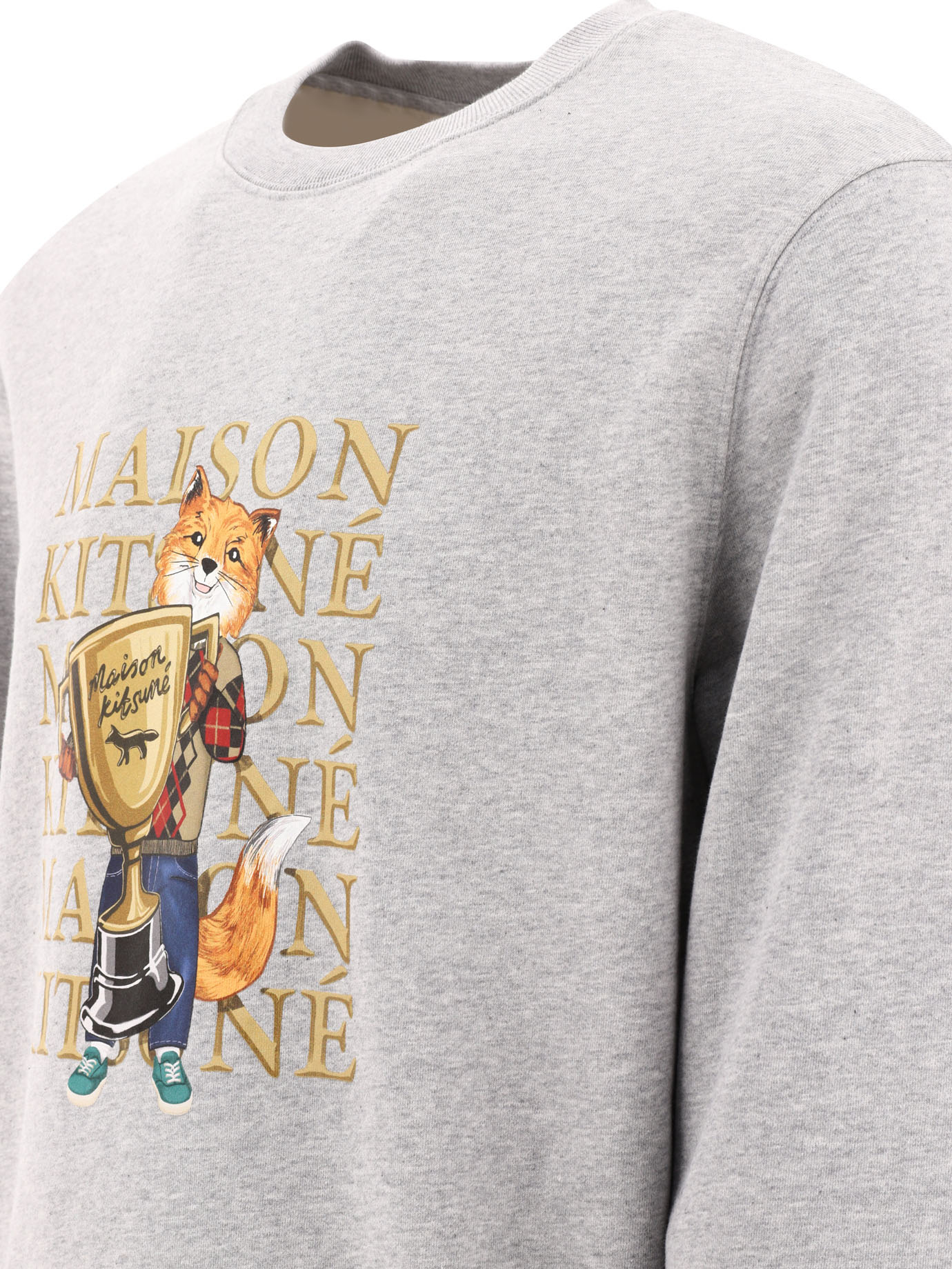 MAISON KITSUNÉ Grey Fox Champion sweatshirt